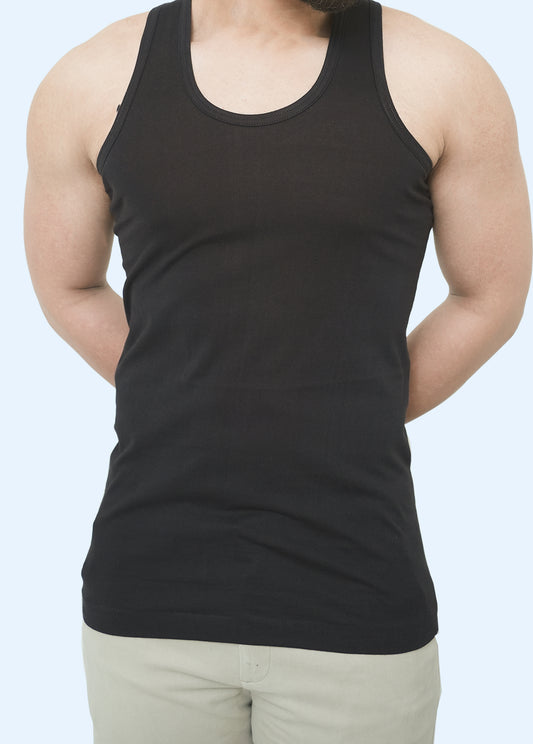 Sleeveless Men's Vest Tehzeeb Gold Black